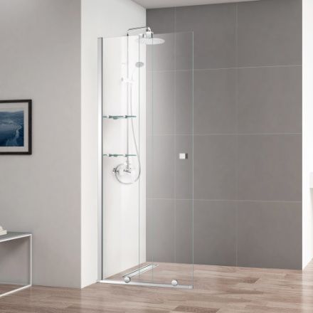 Душевая перегородка Cezares STREAM STREAM-BF-1-80-C-Cr 80х195 стекло прозрачное профиль хром