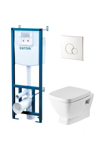 Комплект унитаз с инталляцией и клавишей смыва Santek Нео 1WH501543