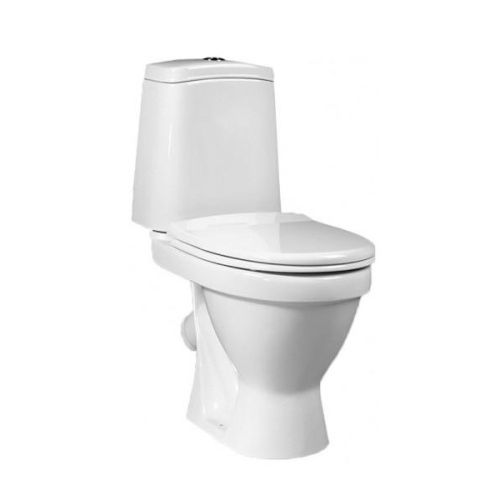 Унитаз-компакт напольный с бачком Sanita Лада WC.CC/Lada/2-DM/WHT.G/S1 белый с сиденьем каскадный смыв