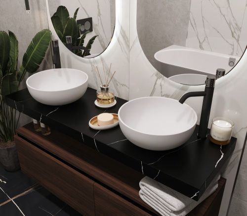 Столешница Armadi Art Flat 869-140-NM 140х50 накладная цвет черный