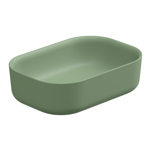 Раковина керамическая GSG Ceramic Design Hit! HILAVRE60031 60х40 накладная цвет зеленый без отверстий под смеситель