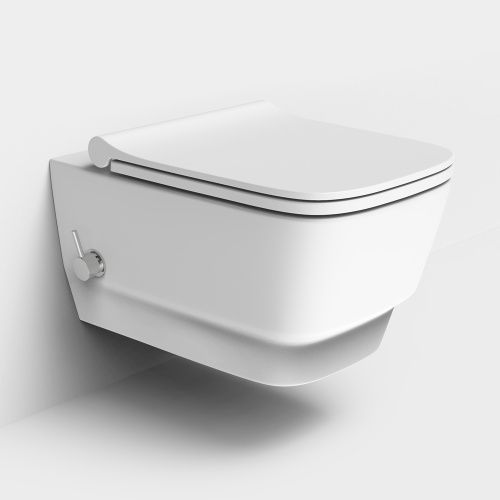 Чаша унитаза подвесная Boheme Bello 971-2-MW цвет белый без сиденья безободковый