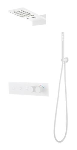 Душевая система Boheme Fusion 131-MW встраиваемая в стену цвет белый с термостатом