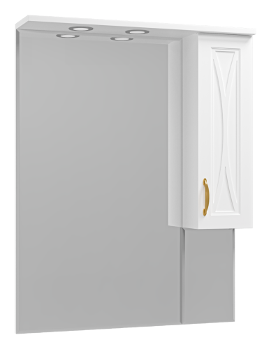 Зеркало-шкаф Misty Амбра П-Амб0280-0322ЯП 80х100 подвесной