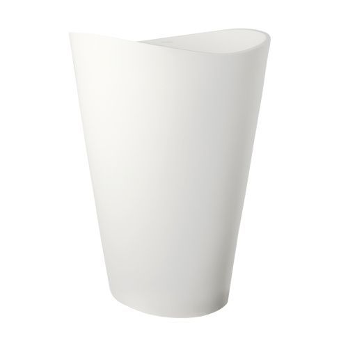 Раковина из искусственного камня MonteBianco Onda grande 13008 60х40 напольная цвет белый без отверстий под смеситель