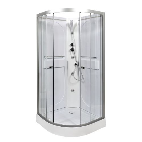 Душевая кабина AvaCan L608NGM 80х80 четверть круга без крыши ориентация универсальная