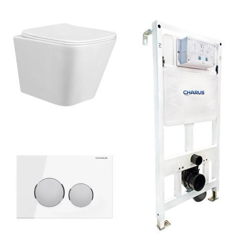 Сет унитаз + инсталляция + кнопка CC.300.80.01+FP.330.WHITE.10+CR25200