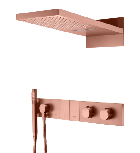 Душевая система Boheme Zodiac 132-2-CB встраиваемая в стену цвет медь