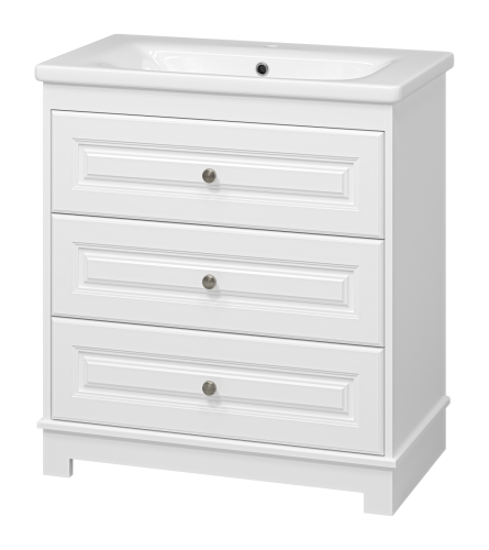 Тумба под раковину Misty Ларго П-Лар-07080-01-3Я 80х50 напольная цвет белый