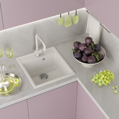 Кухонная мойка Misty Imperial IMP-46х51-03 45х50 цвет белый поверхность матовая
