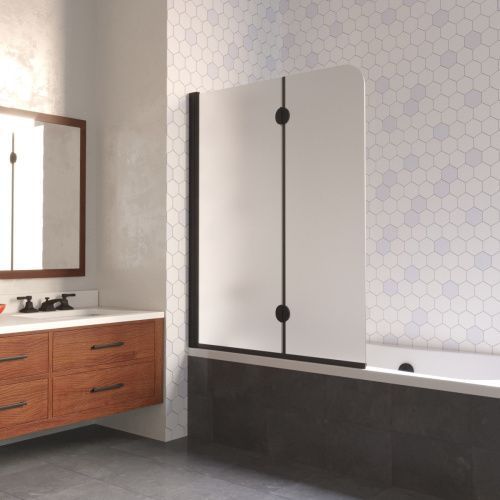 Душевая шторка на ванну Vegas-Glass E2V LUX E2V LUX 120 02М 10 L 120х150 стекло матовое профиль черный ориентация левая