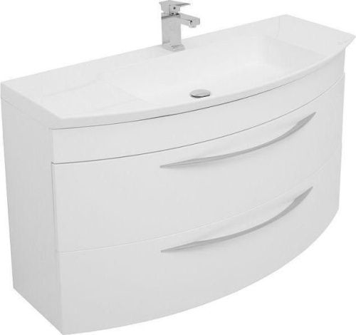 Тумба с раковиной De Aqua Лонг 00186446 140х50 подвесная цвет белый