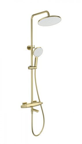 Душевая стойка Wonzon & Woghand Neo WW-B3035-A3-BG настенная цвет золото с термостатом