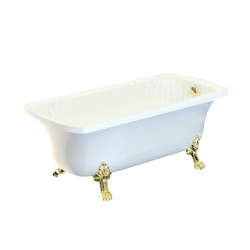 Ванна из искусственного камня Migliore OLIVIA 24393 175х80 пристенная прямоугольная с ножками