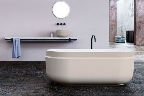 Ванна из искусственного камня Kolpa-San BOUL 592310 165х85 отдельностоящая овальная с ножками