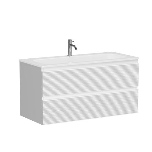 Тумба под раковину Sancos FOLK FL100W 100х40 подвесная цвет белый