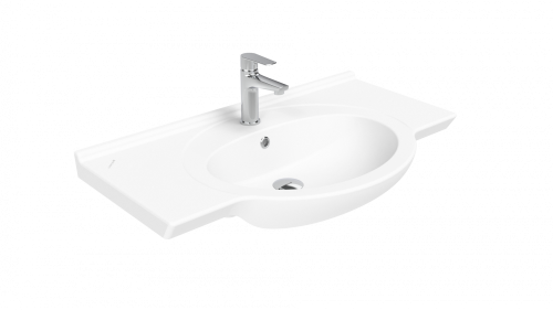 Раковина из сантехнического фарфора Creavit ETOL ET185-00CB00E-0000 90х40 накладная цвет белый 1 отверстие под смеситель