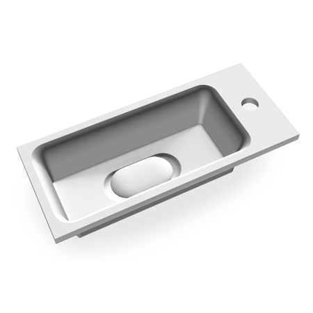 Раковина из искусственного камня Jorno MODUL Mol.08.50/W/JR 50х20 встраиваемая цвет белый