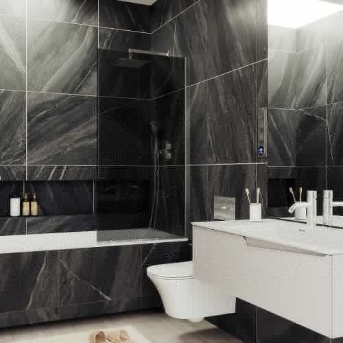 Душевая шторка на ванну Maybah Glass MGV-83-5у 90х140 стекло тонированное профиль хром ориентация универсальная