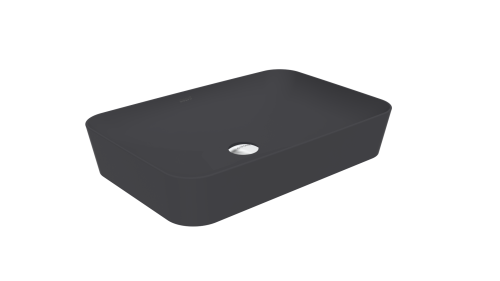 Раковина из сантехнического фарфора Creavit Ultra UL060-00AM00E-0000 60х40 накладная цвет черный 1 отверстие под смеситель