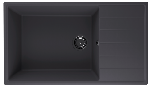 Кухонная мойка Ulgran Quartz Prima 860-08 85х50 цвет черный поверхность матовая