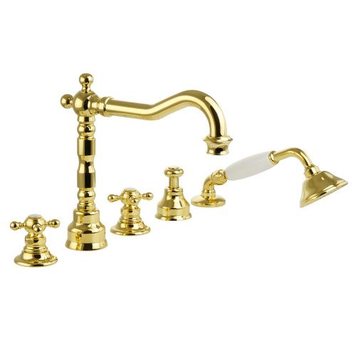 Смеситель Migliore ARCADIA 18395 на борт ванны золото