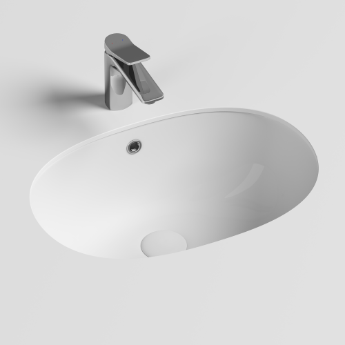 Раковина из сантехнического фарфора Ceramica Nova ELEMENT CN6044 60х40 встраиваемая цвет белый без отверстий под смеситель