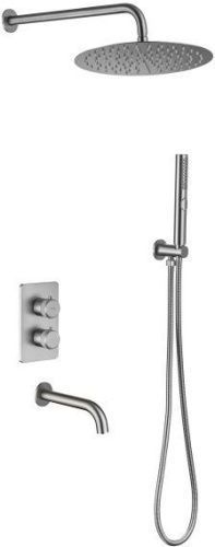 Душевая система Allen Brau Priority 5.31014-BN встраиваемая в стену цвет нержавеющая сталь с термостатом