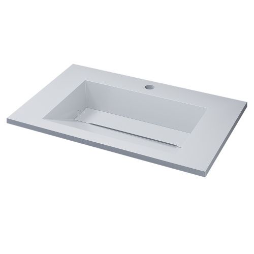 Раковина из искусственного камня Uperwood Next Premium 2900000091 70х50 полувстраиваемая цвет белый