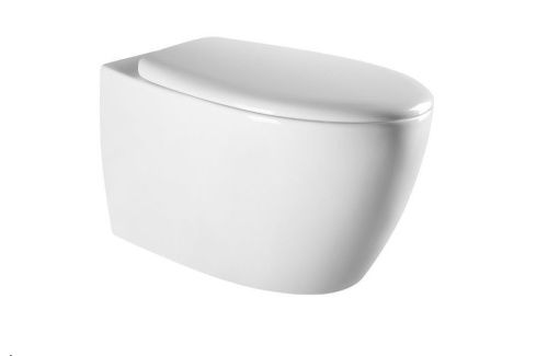 Унитаз подвесной Art&Max Alise AM217CHR/SC белый с сиденьем микролифт каскадный смыв