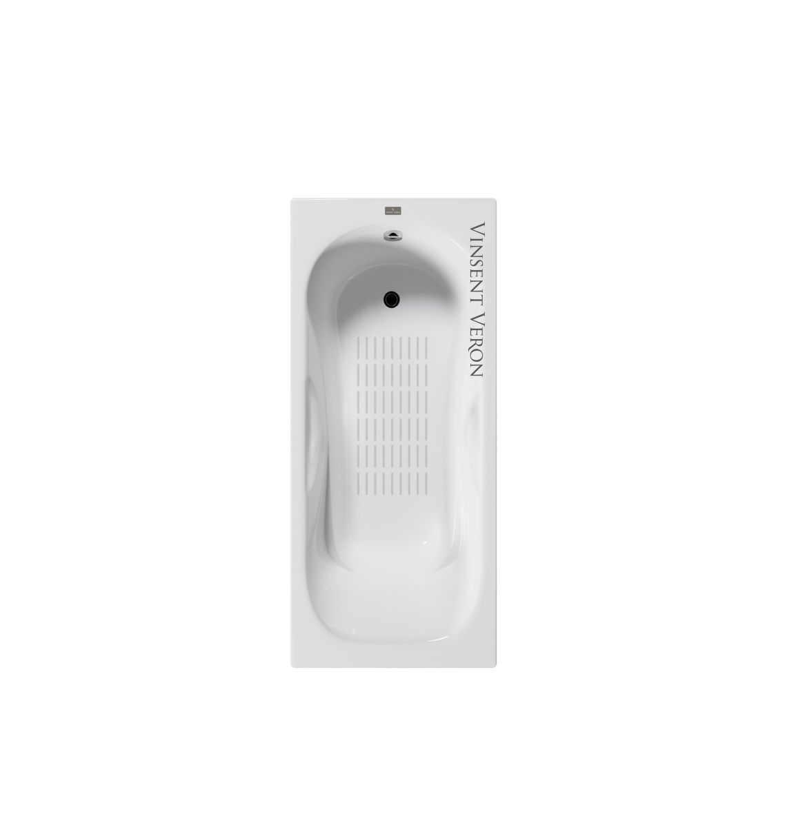 Ванна чугунная Vinsent Veron Aura VAU1707042H/VH0015CH-AS 170х70 пристенная прямоугольная с ножками с ручками