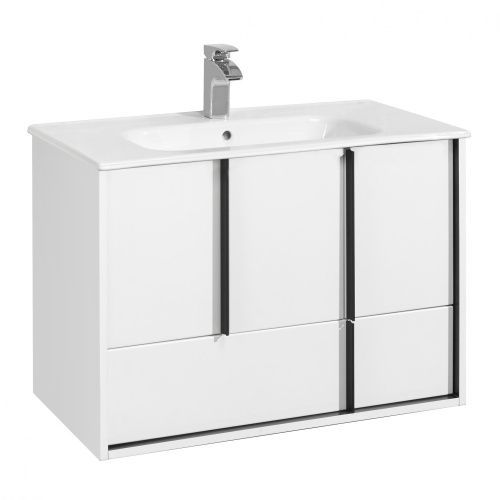 Тумба под раковину Aquaton Ривьера 1A239001RVX20 80х50 подвесная цвет белый