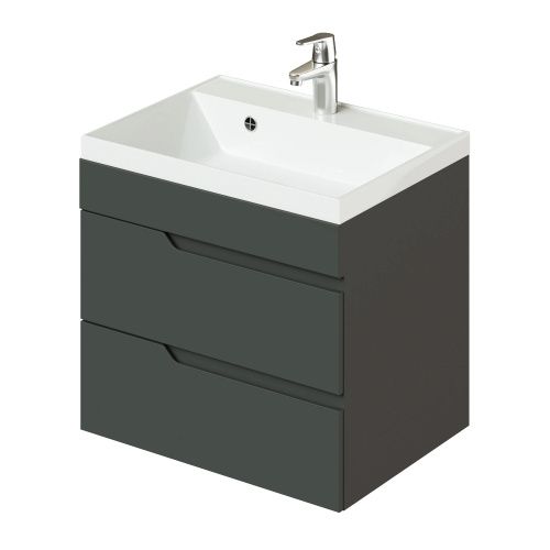 Тумба с раковиной Итана ALEXA CS00093214 подвесная цвет серый