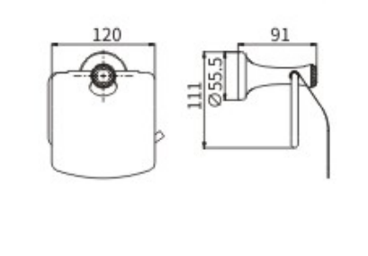 Бумагодержатель CeramaLux Valencia 88507G - фото 2