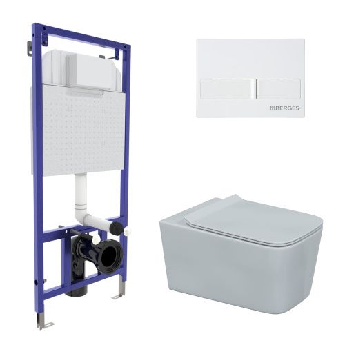 Комплект унитаз с инталляцией и клавишей смыва Berges NOVUM 043284