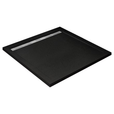 Душевой поддон Cezares TRAY-AS-A-90-30-NERO 90х90 искусственный мрамор чёрный матовый без ножек