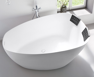 Ванна из искусственного камня Riho TOLEDO B126001105 160х110 отдельностоящая овальная