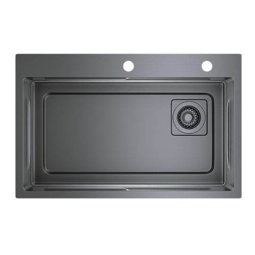 Кухонная мойка Raglo R702 R702.7246.09 70х45 цвет серый поверхность матовая