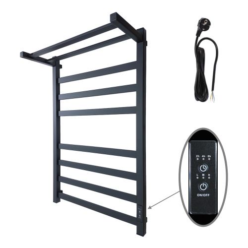 Полотенцесушитель электрический Маргроид 8110 профильный 8110-8050-5179-9005 55х80 черный