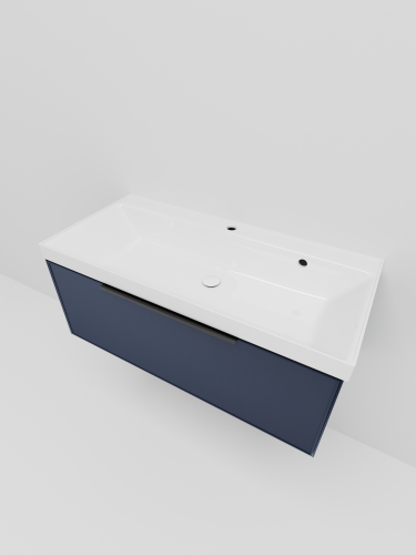 Тумба с раковиной La Fenice SIMPLA NFNC-01-SIM-BG-100-3-100 100х50 подвесная цвет синий