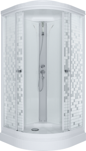 Душевая кабина Тритон Мозаика Щ0000061828 100х100 четверть круга с крышей ориентация универсальная