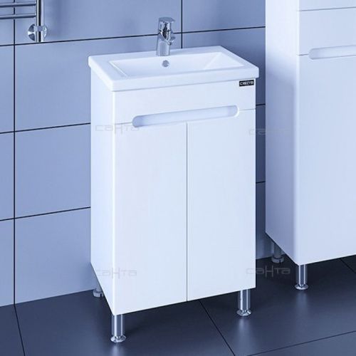 Тумба под раковину СанТа Лондон 224014 50х40 напольная цвет белый