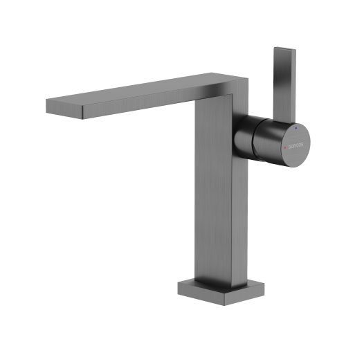 Смеситель Sancos Linn SC9019GG на раковину вороненая сталь