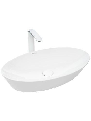 Раковина из сантехнического фаянса WeltWasser WW SK 10000003861 60х40 подвесная цвет белый без отверстий под смеситель