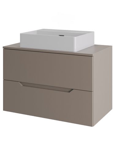 Тумба с раковиной Orange Line Li-70TuLMDF+B04-500W 70х50 подвесная цвет бежевый