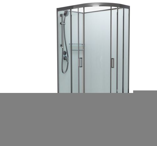 Душевая кабина Frank 164009 100х80 асимметричная без крыши ориентация левая