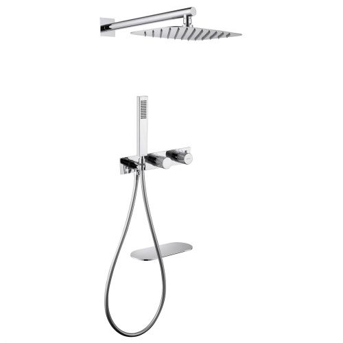 Душевая система Abber AF8750 встраиваемая в стену цвет хром с термостатом