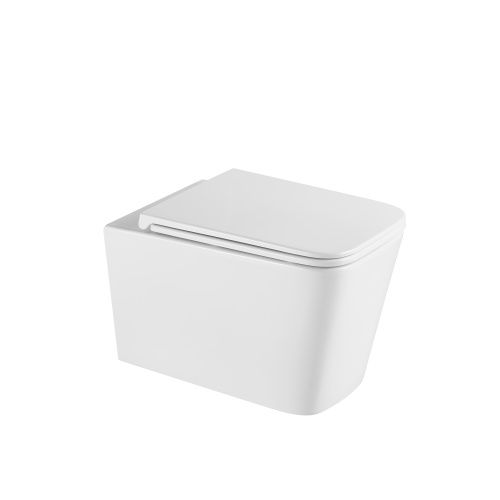 Унитаз подвесной Grossman Торнадо GR-4441SQ белый с сиденьем микролифт безободковый смыв торнадо