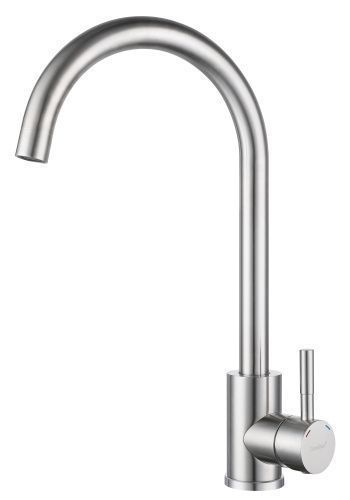 Смеситель для кухни Granfest QUARZ Z-5410 нержавейка на мойку нержавеющая сталь