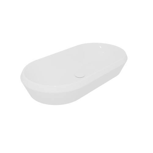 Раковина керамическая GSG Ceramic Design Cruise CRLAVOV80000 80х40 накладная цвет белый без отверстий под смеситель